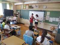 3年生の教室でPR