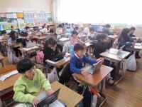 朝会後はアンケートに回答しました