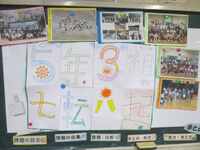 黒板のメッセージ