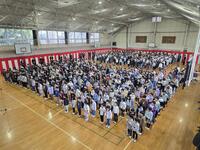 校歌斉唱(修了式)